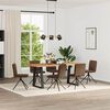 vidaXL Chaises &agrave; manger lot de 6 marron similicuir daim
