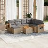 vidaXL Salon de jardin avec coussins 8 pcs beige r&eacute;sine tress&eacute;e