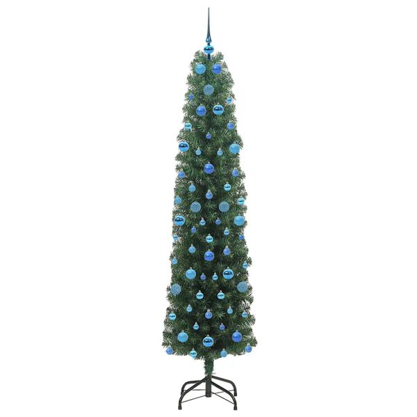vidaXL Sapin de No&euml;l artificiel Vert 210 cm PVC et acier et plastique