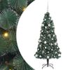 vidaXL Arbre de No&euml;l artificiel pr&eacute;-&eacute;clair&eacute; avec ensemble de boules