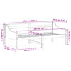 vidaXL Lit de jour sans matelas cire marron 90x200 cm bois pin massif