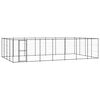 vidaXL Chenil d'ext&eacute;rieur pour chiens Acier 33,88 m&sup2;