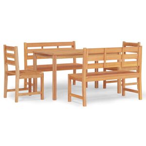 vidaXL Ensemble &agrave; manger de jardin 5pcs Bois de teck massif