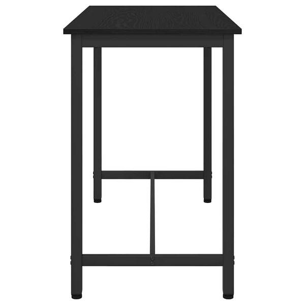 vidaXL table Ch&ecirc;ne noir 100 x 50 x 76,5 cm Bois d'ing&eacute;nierie et acier