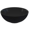 vidaXL Lavabo noir brillant &Oslash;28x10 cm c&eacute;ramique