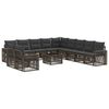 vidaXL Ensemble de canap&eacute; de jardin 12 pc Gris et Gris fonc&eacute; polyrotin