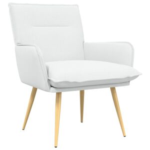 vidaXL Fauteuil Blanc Tissu