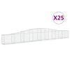 vidaXL Paniers &agrave; gabions arqu&eacute;s 25 pcs 400x30x40/60 cm Fer galvanis&eacute;