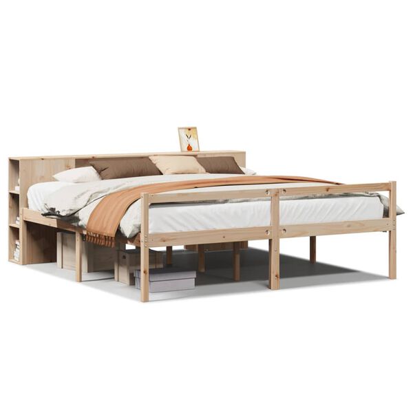 vidaXL Lit biblioth&egrave;que sans matelas 180x200 cm bois massif de pin