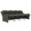 vidaXL Fauteuil de massage inclinable &agrave; 4 places gris fonc&eacute; tissu