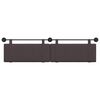 vidaXL T&ecirc;te de lit suspendue Uni Marron fonc&eacute; 210 x 55 x 5 cm tissu