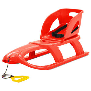 vidaXL Tra&icirc;neau avec si&egrave;ge Rouge 102,5x40x23 cm Polypropyl&egrave;ne