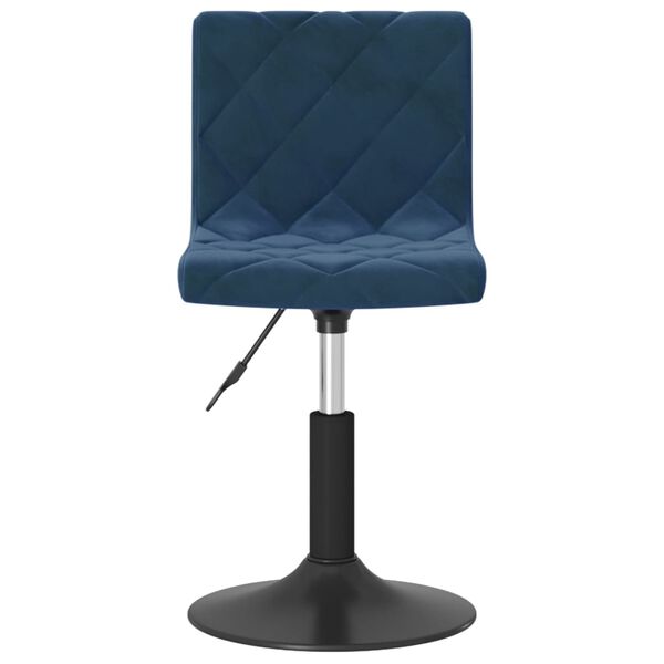 vidaXL Chaises pivotantes &agrave; manger lot de 4 Bleu Velours