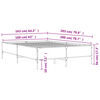 vidaXL Cadre de lit sans matelas ch&ecirc;ne fum&eacute; 160x200 cm