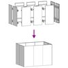 vidaXL Jardini&egrave;re rouill&eacute; 120x80x80 cm acier inoxydable