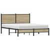 vidaXL Cadre de lit en m&eacute;tal sans matelas ch&ecirc;ne sonoma 140x190 cm