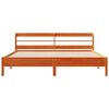 vidaXL Cadre de lit sans matelas cire marron 200x200cm bois pin massif