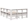 vidaXL Lit biblioth&egrave;que sans matelas blanc 135x190 cm bois pin massif