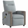 vidaXL Fauteuil de massage inclinable &eacute;lectrique gris clair tissu