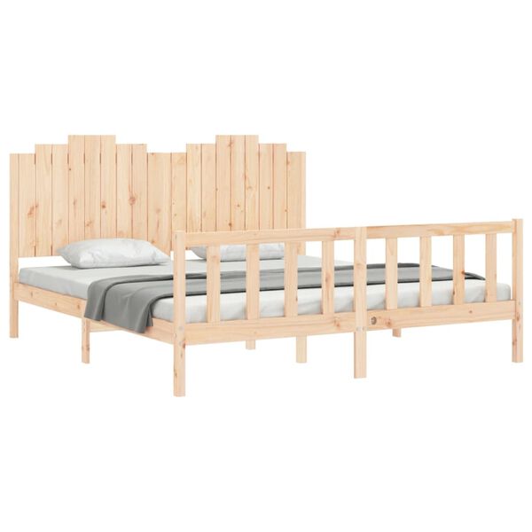 vidaXL Cadre de lit sans matelas bois de pin massif