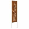 vidaXL &Eacute;cran de confidentialit&eacute; de jardin Floral Rouill&eacute; 32 x 140 cm