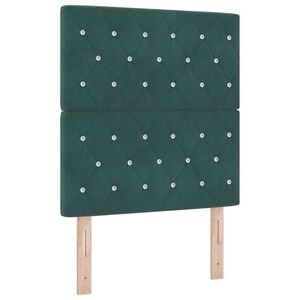 vidaXL T&ecirc;te de lit Vert fonc&eacute; 80 cm Velours