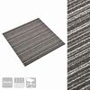 vidaXL Tapis 20 pcs Anthracite ray&eacute; 50 x 50 cm 100% Polypropyl&egrave;ne