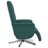 vidaXL Fauteuil inclinable avec repose-pieds vert fonc&eacute; tissu