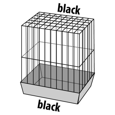 FLAMINGO Cage à perruches Saga 51x28x55 cm Noir