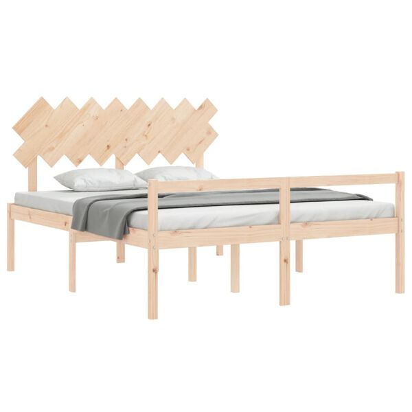 vidaXL Lit pour personne &acirc;g&eacute;e sans matelas 160x200 cm bois massif