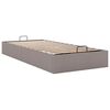 vidaXL Cadre de lit ottoman sans matelas taupe 100x200 cm tissu