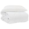 vidaXL Duvet d'&eacute;t&eacute; simple avec oreiller 2 pcs Blanc Microfibre