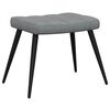 vidaXL Chaise de relaxation avec tabouret Gris clair Tissu