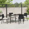 vidaXL Ensemble de salle &agrave; manger pour jardin 5 pcs Noir