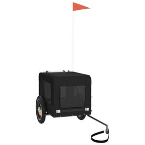 vidaXL Remorque de vélo pour animaux de compagnie noir
