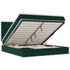 vidaXL Cadre de lit ottoman avec matelas vert fonc&eacute; 200x200 cm velours
