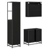 vidaXL Ensemble de mobilier de salle de bain 3 pcs Ch&ecirc;ne noir