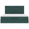 VidaXL Cadre de lit ottoman avec matelas vert fonc&eacute; 180x200cm velours