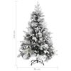 vidaXL Sapin de No&euml;l &agrave; flocons de neige et pommes de pin 150 cm PVC/PE