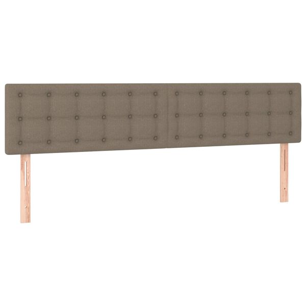 vidaXL T&ecirc;tes de lit Taupe 200x5x78/88 cm Tissu