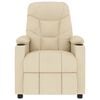 vidaXL Fauteuil de massage Crème Tissu