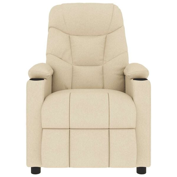 vidaXL Fauteuil de massage Crème Tissu