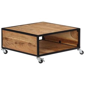 vidaXL Table basse 70x70x32 cm Bois solide d'acacia