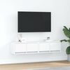 vidaXL Meubles TV 2 pcs blanc 60x31x25,5 cm bois d'ing&eacute;nierie