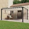 vidaXL Tonnelle avec toit &agrave; persienne 3x4 m Cr&egrave;me Tissu et aluminium