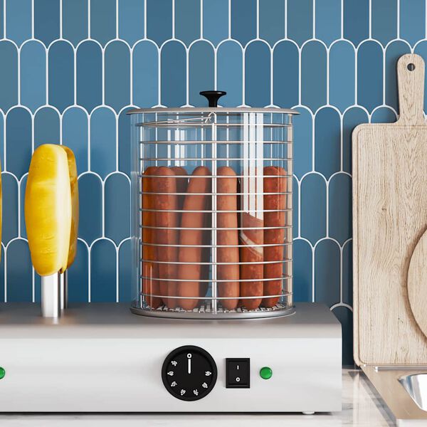 vidaXL Cylindre en verre pour r&eacute;chaud &agrave; hot-dog 200 x 240 mm