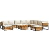 vidaXL Salon de jardin avec coussins 11 pcs bois massif d'acacia