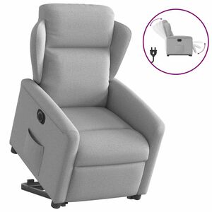 vidaXL Fauteuil inclinable &eacute;lectrique gris nuage tissu
