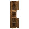 vidaXL Armoire de bain Ch&ecirc;ne fum&eacute; 32x34x188,5 cm Bois d'ing&eacute;nierie