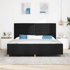 vidaXL Cadre de lit avec t&ecirc;te de lit Noir 200 x 200 cm tissu